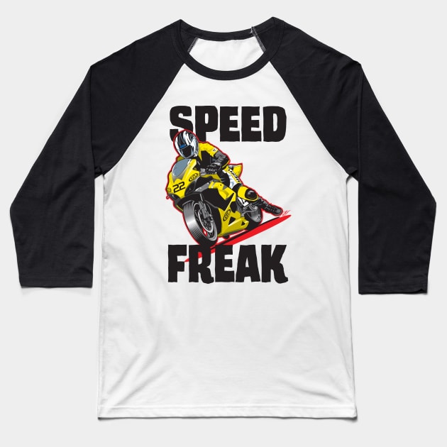 Speed Freak Baseball T-Shirt by hoopaman